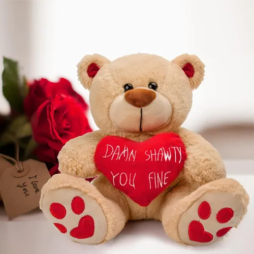 Miniatura 8 de CaseTank Regalos para el día de San Valentín para sus hijos: oso de peluche de 10 pulgadas divertido y lindo regalo de peluche, regalos