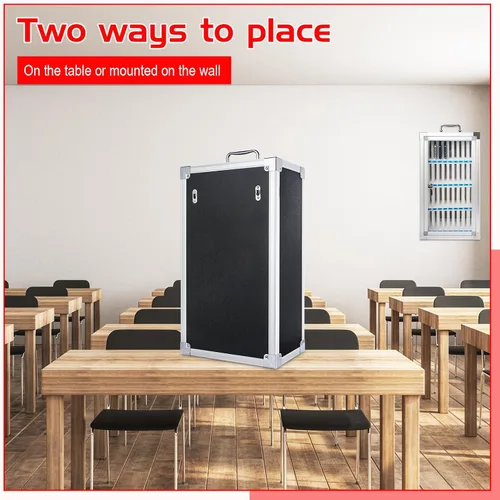 Miniatura 4 de Amylove Armario para teléfono celular, caja de almacenamiento de aleación de aluminio, caja de almacenamiento para teléfonos celulares montada