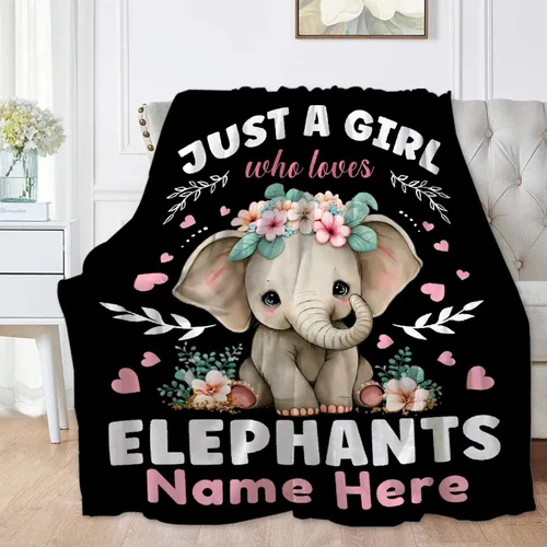 Miniatura 8 de Manta de elefante, regalos de elefante para mujeres y niñas, manta de franela suave, acogedora y ligera para sofá y cama, tamaño XS, 40 x 30