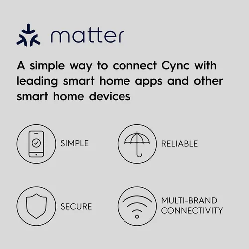 Miniatura 2 de Bombilla LED Cync GE A19 de conexión directa, luz inteligente que cambia de color, compatible con Matter, compatible con Alexa y Google Home