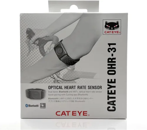Miniatura 8 de CATEYE OHR-31 Sensor óptico de frecuencia cardíaca – Bluetooth/ANT+, monitor de frecuencia cardíaca recargable USB para carretera, ciclismo