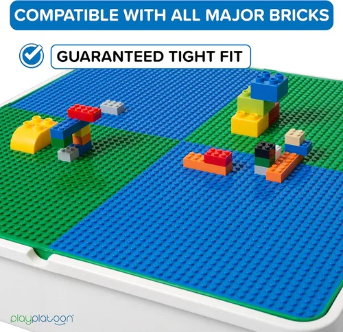Miniatura 4 de Play Platoon Mesa y Silla de Actividades 5 en 1 para Niños - Mesa de Bloques de Construcción, STEM, Manualidades y Sensoriales para Niños Pequeños