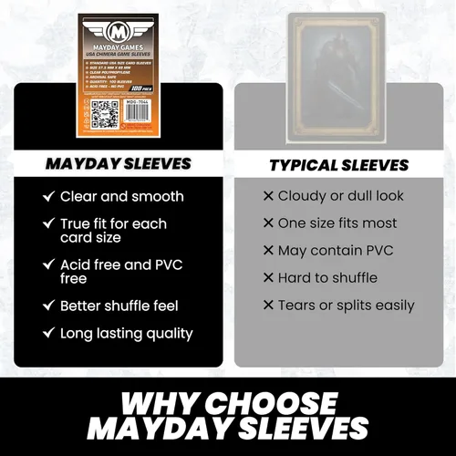Miniatura 6 de Mayday Games Fundas para tarjetas Chimera de EE. UU., paquete de 100, 2.264 x 3.504 in, polipropileno súper transparente de 40 micrones, sin ácidos
