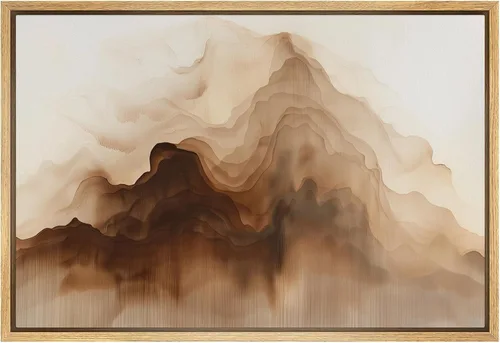 Miniatura 36 de SIGNWIN Lienzo enmarcado para pared, nubes blancas sobre el mar azul marino, pintura al óleo del océano costero, primer plano abstracto, moderno