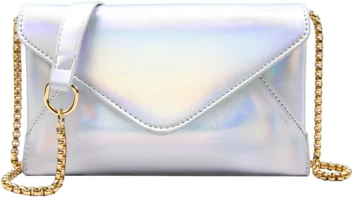 Bolso de mano de noche para mujer, bolso cruzado tipo sobre, bolso cruzado para boda, graduación, fiesta, noche, brillante, pequeño bolso de hombro