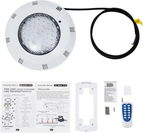 Miniatura 4 de Luces de piscina de 11.6 pulgadas para piscina enterrada, AC12V 45w luz de spa que cambia de color, luz LED de piscina enterrada con control remoto