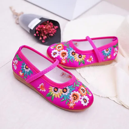 Miniatura 4 de IDOTTA Encanto - Zapatos de Mirabel para niñas, Isabela Madrigal, cosplay, bordados, zapatos planos Mary-Jane