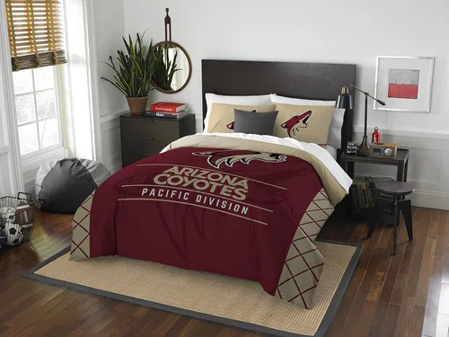 Miniatura 23 de Juego de edredón y funda de almohada para cama individual o matrimonial/queen, con licencia oficial de la NHL
