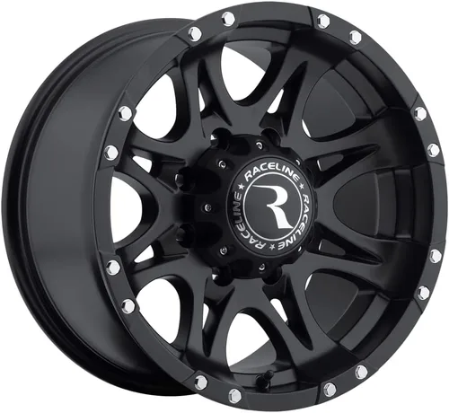 Miniatura 8 de Raceline Wheels 982 RAPTOR - Espejo de rueda color negro, 17 x 9 pulgadas, 6 x 139.7, patrón de perno de 0.000 in de compensación/(5 pulgadas B/S) 8
