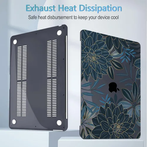 Miniatura 4 de Mektron Funda para MacBook Air de 13 pulgadas M1 A2337 A2179 A1932, carcasa dura 2018-2021 Air de 13 pulgadas con Touch ID, diseño exclusivo