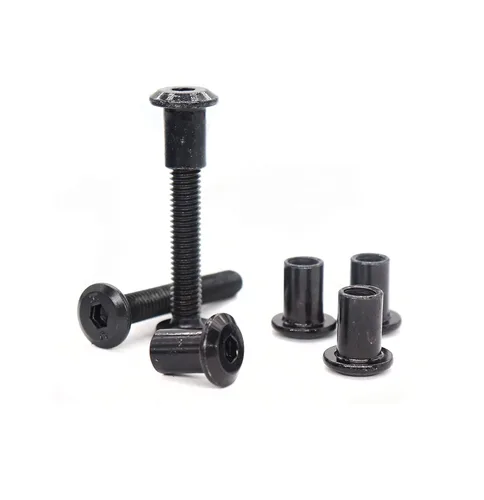 Miniatura 9 de Kit de repuesto de tornillos para cuna de bebé, 100 piezas M6x15mm/0.984 in/1.378 in/1.772 in/2.165 in/2.559 in/2.953 in/2.953 in Negro Hex Drive