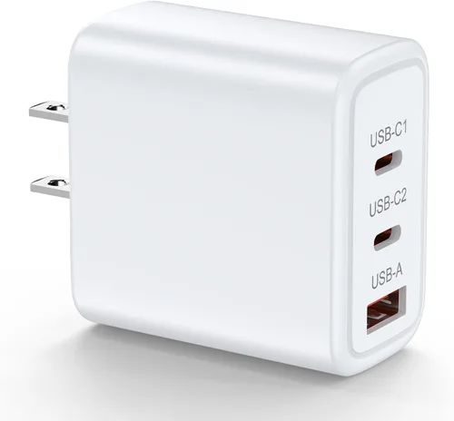 Para Samsung Galaxy S26 Ultra Charger Block 65W Cargador súper rápido USB C Cargador de pared Adpter 3-Port Tipo C Bloque de carga para Samsung