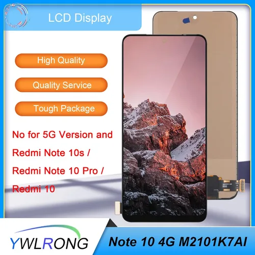 Miniatura 2 de Pantalla LCD para Xiaomi Redmi Note 10/Redmi Note 10s Reemplazo de pantalla táctil digitalizador Asamblea para M2101K7AI M2101K7AG Reemplazo con kit
