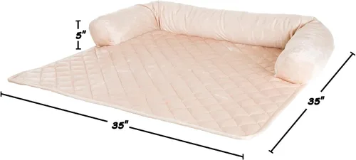 Miniatura 5 de Funda para sofá para perros - Protector de muebles para mascotas de 35x35 con refuerzo de espuma de memoria en el cuello, tela acolchada y capa base