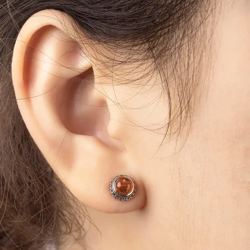 Miniatura 17 de Aretes de plata de ley con piedra natal de cristal real, joyería para mujer, moda occidental 925, envejecida, bohemia, hecha a mano, el mejor regalo