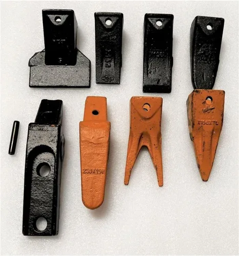 Miniatura 7 de Retroexcavadora X156 5Pk Minicargadora Mini excavadora estándar Dientes de cucharón con pasadores para mini excavadora Dientes de cucharón corto