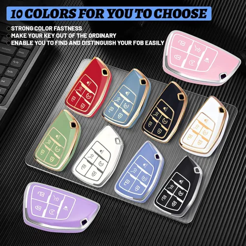 Miniatura 8 de XIYANG TRADE Funda para llavero Chevy con llavero, carcasa de TPU compatible con Chevy Traverse Equinox GMC Silverado Sierra Tahoe Suburban Yukon