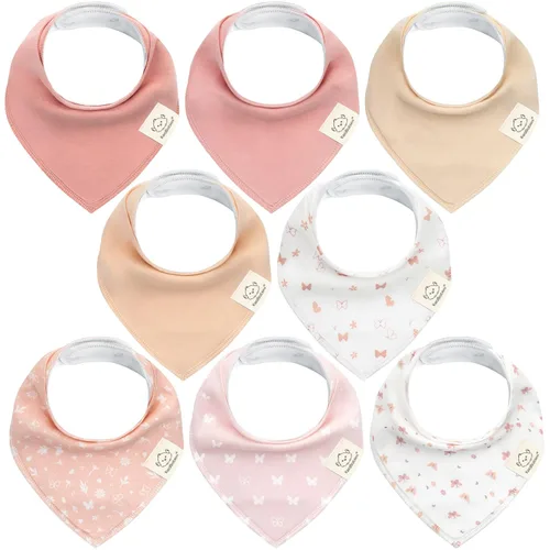 Miniatura 23 de KeaBabies - Juego de 8 baberos tipo bandana para bebés, niñas y niños - Baberos de algodón orgánico para babeo y dentición para recién nacidos