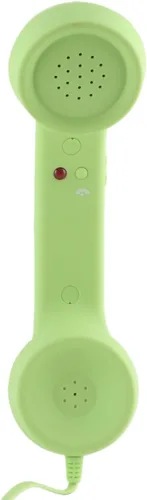 Miniatura 6 de Teléfono Retro Auricular 0.138 in Receptor de Teléfono Celular Micrófono Micrófono Altavoz Vintage Retro Teléfono Auricular para Smartphone (Verde)