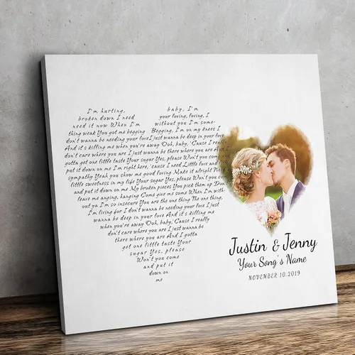 Miniatura 26 de CP CANVASPATH Nombre y fecha de pareja en la playa, impresiones en lienzo personalizadas, regalo de amor para aniversario, boda, cumpleaños y Arte