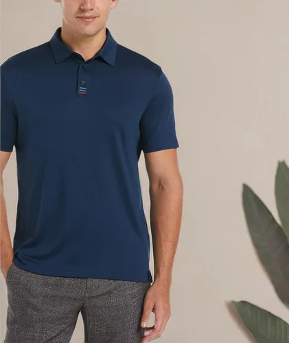 Miniatura 6 de V VALANCH Polo de golf de manga corta para hombre, estilo casual, con cuello que absorbe la humedad