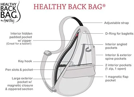 Miniatura 8 de AmeriBag Pequeño bolso trasero saludable de nylon envejecido