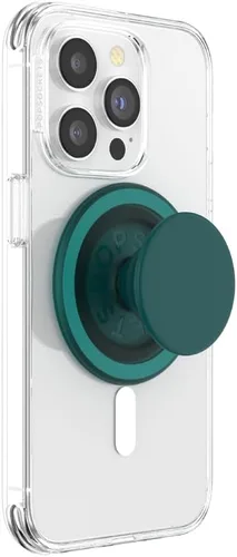 PopSockets Agarre para teléfono con soporte magnético, parte superior intercambiable, sujeción segura para fundas MagSafe de iPhone, agarre para