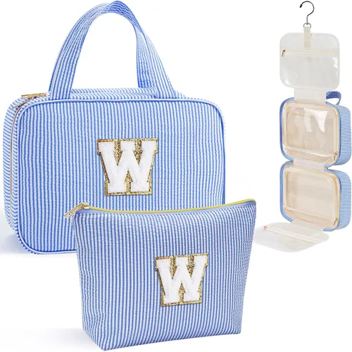 Miniatura 41 de YOOLIFE Regalos de cumpleaños para mujeres adolescentes, neceser colgante con inicial para mujeres, adolescentes y niñas, bolsa de aseo de viaje