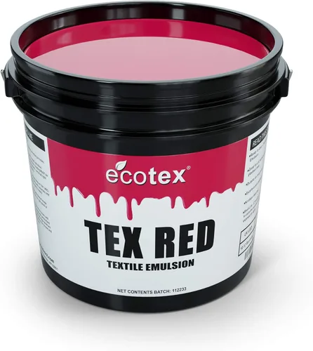 Emulsión Ecotex® Tex-Red Serigrafía (Pinta - 16 oz.) Emulsión fotográfica presensibilizada para pantallas de seda y tela - para tintas de plastisol