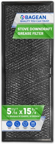 Filtro descendente para estufa de 5.67 x 15.63 pulgadas, repuesto para Whirlpool Jennair W10240990 W10905834 Filtro de corriente descendente malla