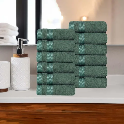 Miniatura 41 de Superior Juego de toallas de algodón de 9 piezas, toallas absorbentes suaves de felpa, artículos esenciales de baño, ducha, lujo, esponjosas