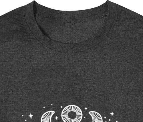 Miniatura 4 de Dapiaoliang Camiseta sin mangas con estampado floral y luna para mujer, diseño gótico y estético, para senderismo, aventura y naturaleza