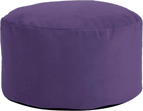Miniatura 33 de Howard Elliott Collection Reposapiés otomano redondo alto con funda, taburete redondo relleno para pies, asiento suave y esponjoso para sala