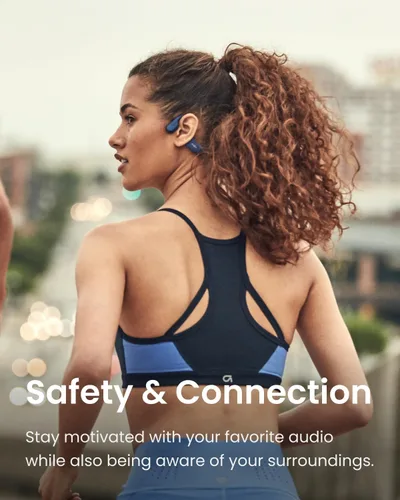 Miniatura 7 de SHOKZ OpenRun Mini - Auriculares de Conducción Ósea, Auriculares Deportivos Bluetooth Inalámbricos de Oreja Abierta para Correr y Entrenamiento, Azul