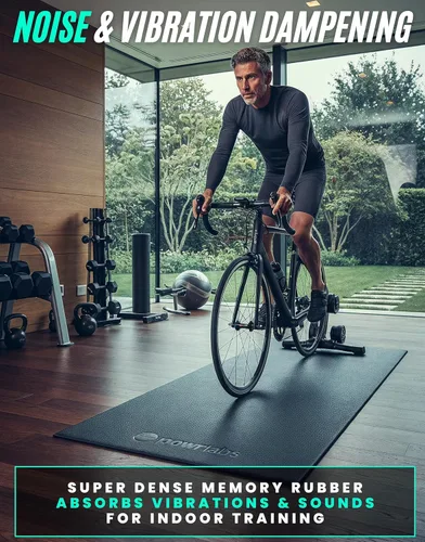 Miniatura 4 de Powr Labs Alfombrilla de bicicleta compatible con Peloton, cinta de correr, equipo de ejercicio, elíptica, almohadilla para caminar, entrenadores