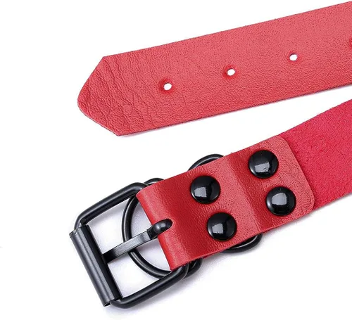 Miniatura 5 de Gangel Gargantilla circular de piel sintética con collar de roca gótica ajustable accesorio para disfraz de cosplay paquete de 1