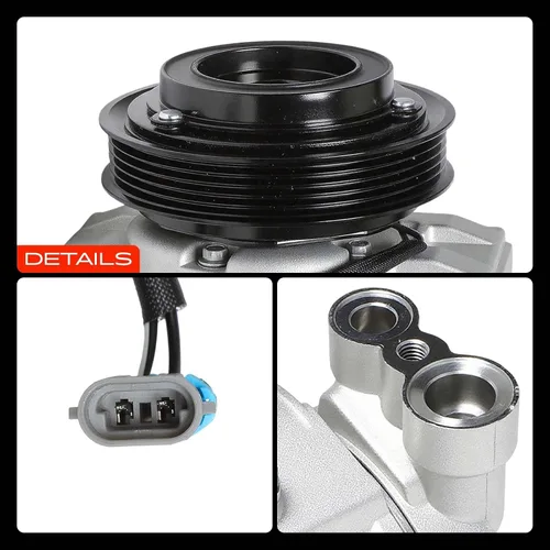 Miniatura 9 de A-Premium Compresor de A/C con embrague, compatible con Chevrolet Equinox 2010-2011, GMC Terrain 2010-2011 y 2015 (2.4L) con estilo SP17