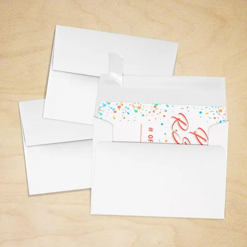 Miniatura 7 de LUXPaper Sobres de invitación A2 Despegar y prensar 4 3/8 pulgadas x 5 3/4 pulgadas Blanco Texto de 80 libras 50 unidades 80 libras.