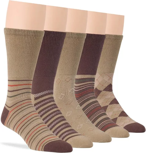 Miniatura 79 de 7BIGSTARS KINGDOM Calcetines de algodón para hombre, diabéticos, no vinculantes, paquete de 5 unidades, talla L/XL, Azul mezclilla, verde oliva
