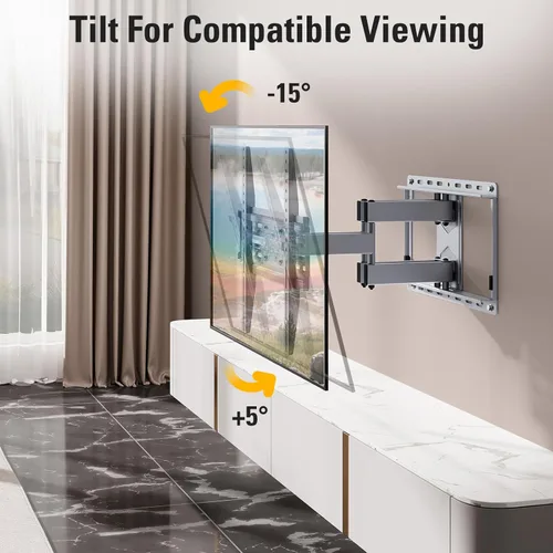 Miniatura 3 de Mounting Dream Soporte de pared para TV para televisores de 32 a 65 pulgadas, Montura con giro y inclinación, soporte de movimiento completo