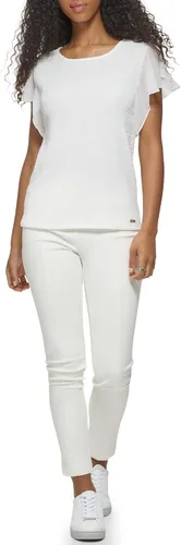 Miniatura 4 de Calvin Klein Camiseta de manga corta con textura de punto copetudo para mujer