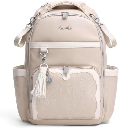 Miniatura 17 de Itzy Ritzy Mochila para pañales – Mochila para pañales Boss Plus de gran capacidad con 19 bolsillos, cambiador, clips para cochecito y correas Aspen