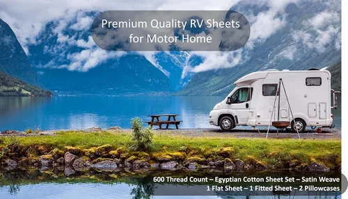 Miniatura 2 de RV-Sheets - Juego de sábanas estrechas de 29.9 x 78.3 in, 600 hilos, 100% egipcias, autocaravanas, caravanas, caravanas, barcos, suaves, de lujo