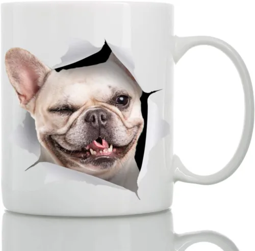 Miniatura 10 de Taza negra de bulldog francés – Taza de café divertida de cerámica – Regalo perfecto de bulldog francés – Bonita taza de café novedosa – Gran