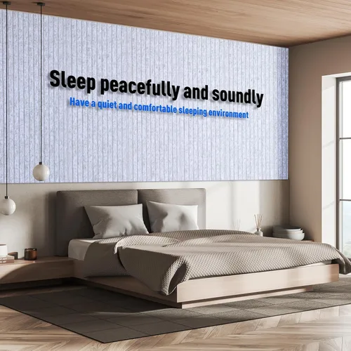 Miniatura 6 de Paquete de 10 paneles acústicos de pared de 47 x 24 pulgadas, grandes paneles autoadhesivos de absorción de sonido para el hogar, dormitorio, sala