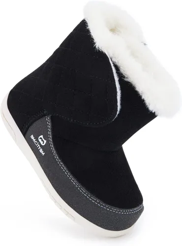 BMCiTYBM Botas de nieve para bebés, niños y niñas, zapatos cálidos de invierno, zapatos ligeros al aire libre para bebés de 6, 9, 12, 18, 24 meses