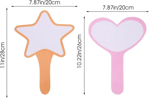 Miniatura 2 de MAGICLULU Paletas de respuesta de subasta 2 piezas de marcador regrabable en blanco paletas de subasta paletas de borrado en seco paletas de subasta