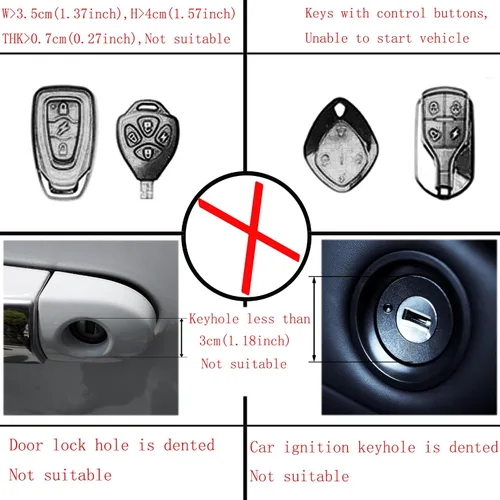 Miniatura 3 de Funda de cuero hecha a mano para llave de coche para llave rota Funda para llave de coche para hombres y mujeres (Negro)