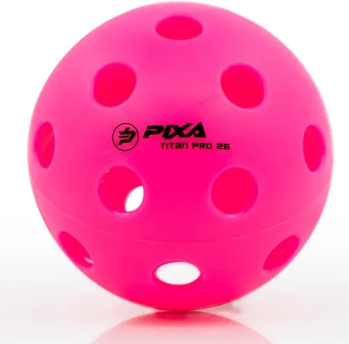 Miniatura 2 de PIXA Titan Pro 26 Pickleball para interiores, aprobado por USAPA, bolas de pickleball duraderas para interiores, rebote constante, vuelo suave, Rosa