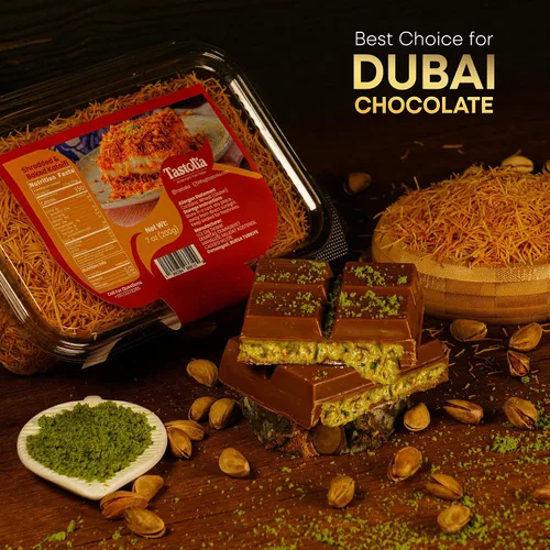 Miniatura 3 de Tastolia Kataifi horneado rallado (Kadayif) - 7 oz (200 g) Masa de fillo crujiente tostado y tostado para chocolate Dubai, Kunafa, Knafeh, pudines